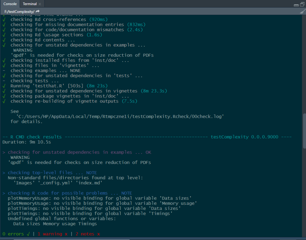 test pdf file integrity Terminal window showing qpdf -check command output with no errors